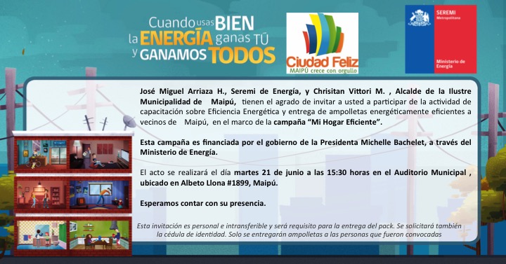 Invitación Vecinos Maipú junio